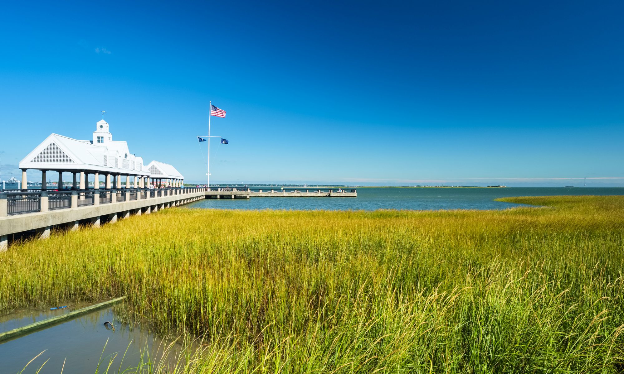 Waterfront Park bay view in Charleston, South Carolina