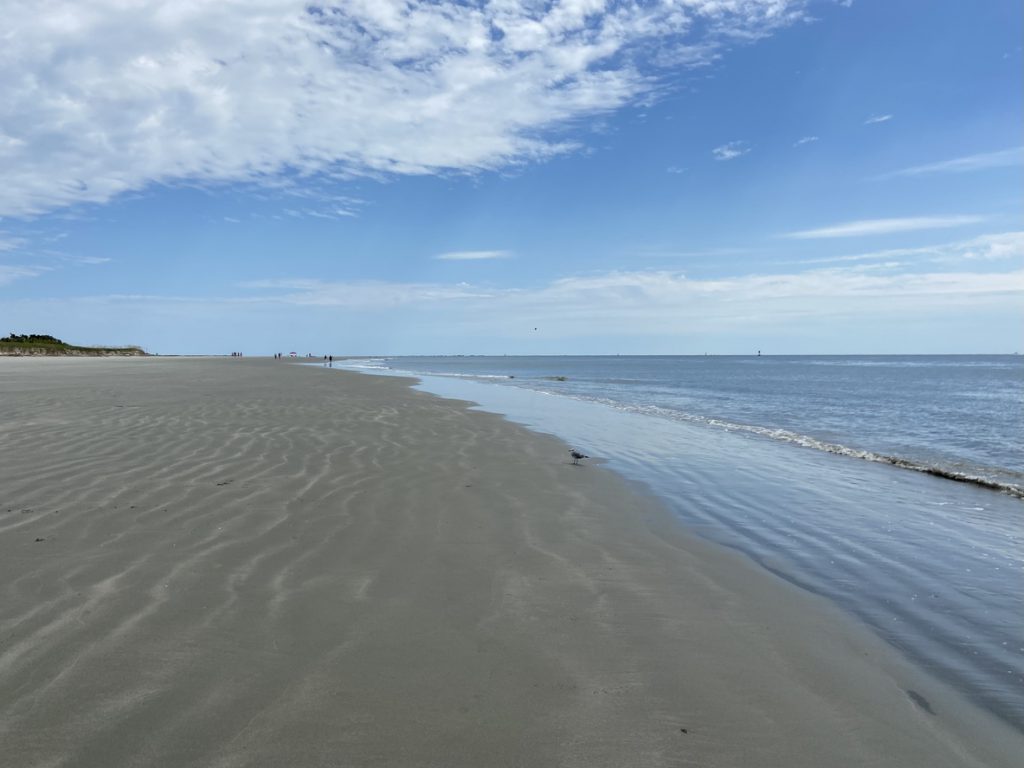 Sullivan’s Island Beach in South Carolina shows it is empty during the fall months. 